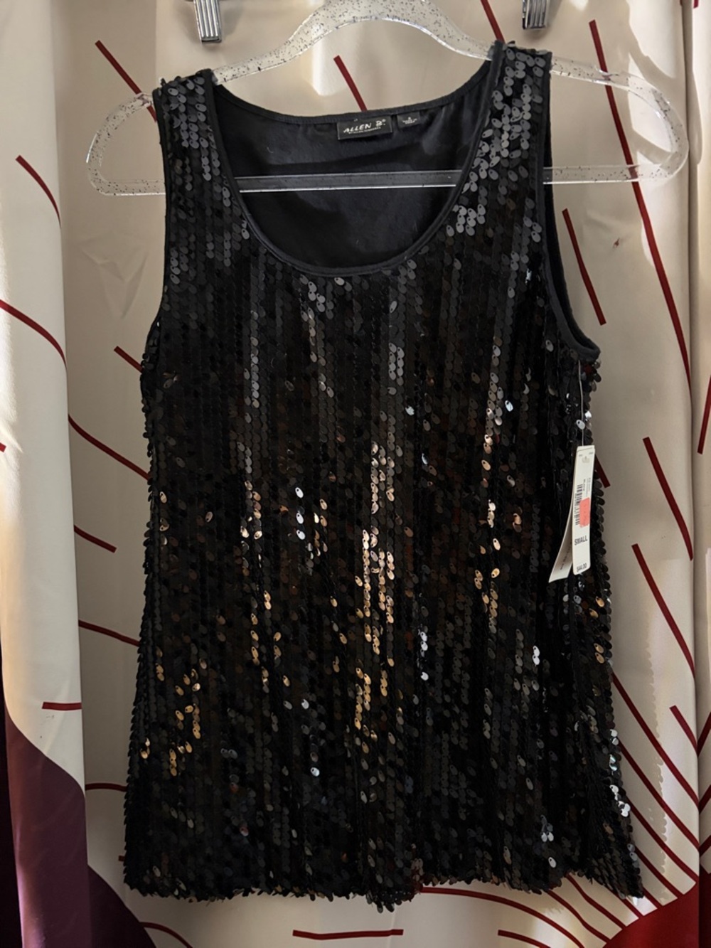 Allen B. Black Top with Label Detail